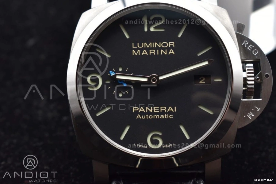 Edition Leather  on Strap Best SportInspired 1:1 VSF 980 Black Black Dial PAM1312 P. 1225